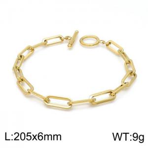Stainless Steel Gold-plating Bracelet - KB147279-Z