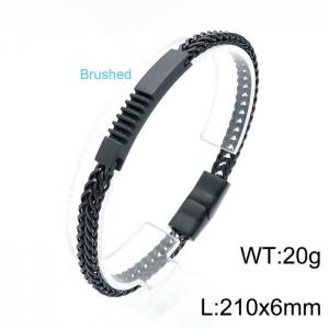 Stainless Steel Black-plating Bracelet - KB147371-KLHQ