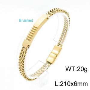 Stainless Steel Gold-plating Bracelet - KB147373-KLHQ