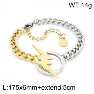 Stainless Steel Gold-plating Bracelet - KB147395-KFC