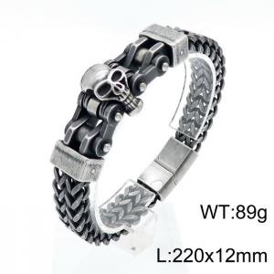 Stainless Skull Bracelet - KB147532-KFC