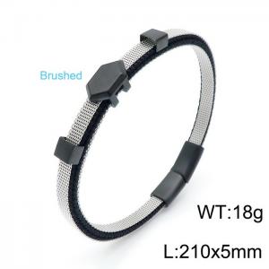 Stainless Steel Black-plating Bracelet - KB147666-KLHQ