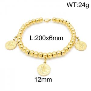 Stainless Steel Gold-plating Bracelet - KB147699-Z