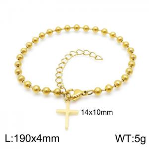 Stainless Steel Gold-plating Bracelet - KB147705-Z