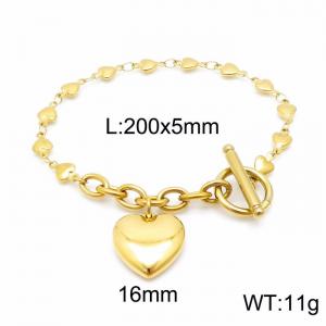 Stainless Steel Gold-plating Bracelet - KB147737-Z