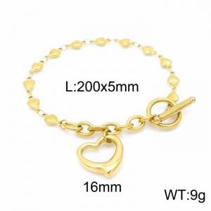 Stainless Steel Gold-plating Bracelet - KB147738-Z