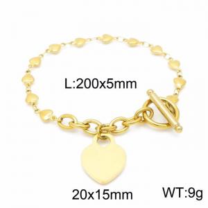 Stainless Steel Gold-plating Bracelet - KB147739-Z