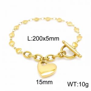 Stainless Steel Gold-plating Bracelet - KB147740-Z