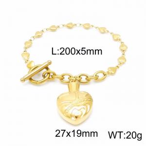 Stainless Steel Gold-plating Bracelet - KB147741-Z