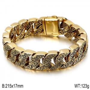 Stainless Steel Gold-plating Bracelet - KB147913-KJX