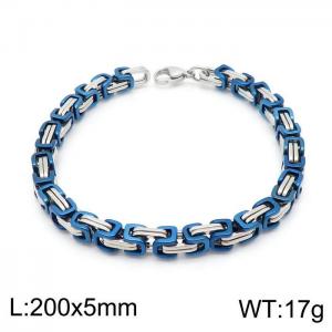 Stainless Steel Blue-plating Bracelet - KB147925-Z