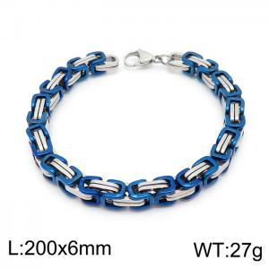 Stainless Steel Blue-plating Bracelet - KB147932-Z