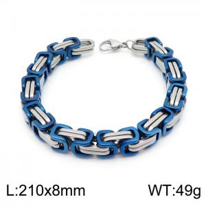 Stainless Steel Blue-plating Bracelet - KB147939-Z