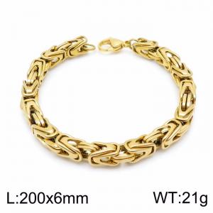 Stainless Steel Gold-plating Bracelet - KB147952-Z