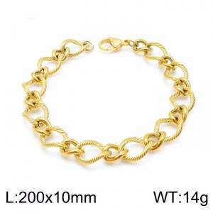 Stainless Steel Gold-plating Bracelet - KB147955-Z