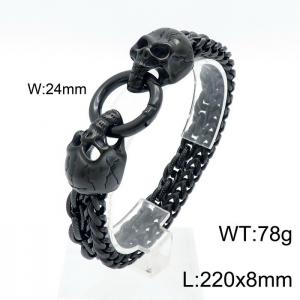 Stainless Skull Bracelet - KB148096-KFC