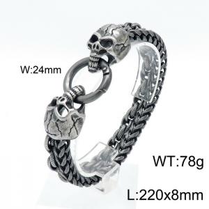 Stainless Skull Bracelet - KB148097-KFC