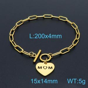 Stainless Steel Gold-plating Bracelet - KB148256-Z