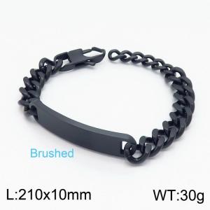 Stainless Steel Black-plating Bracelet - KB148615-KLHQ