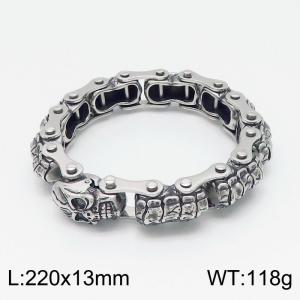 Stainless Skull Bracelet - KB148668-KJX