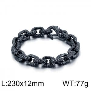 Stainless Steel Black-plating Bracelet - KB148835-KJX