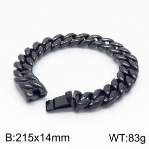 Stainless Steel Black-plating Bracelet - KB148841-KJX