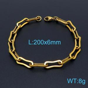 Stainless Steel Gold-plating Bracelet - KB148847-Z