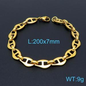 Stainless Steel Gold-plating Bracelet - KB148849-Z