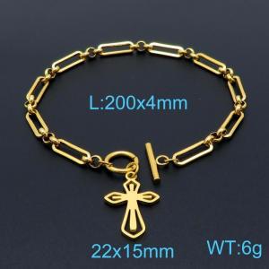 Stainless Steel Gold-plating Bracelet - KB148850-Z