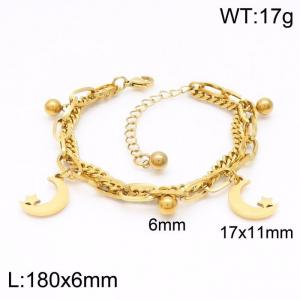 Stainless Steel Gold-plating Bracelet - KB148865-Z