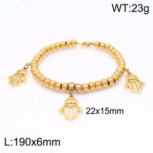 Stainless Steel Gold-plating Bracelet - KB148871-Z