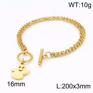 Stainless Steel Gold-plating Bracelet - KB148875-Z