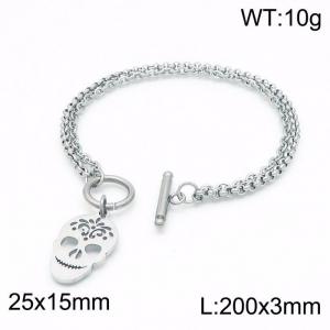 Stainless Skull Bracelet - KB148876-Z