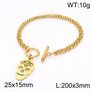 Stainless Steel Gold-plating Bracelet - KB148877-Z