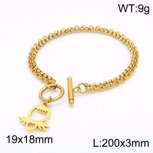 Stainless Steel Gold-plating Bracelet - KB148878-Z