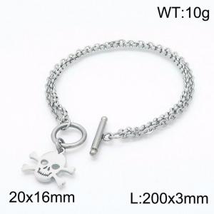 Stainless Skull Bracelet - KB148881-Z