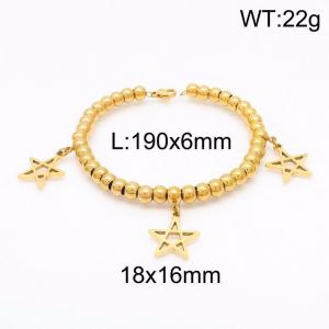 Stainless Steel Gold-plating Bracelet - KB148884-Z