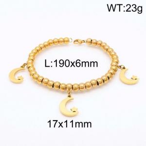 Stainless Steel Gold-plating Bracelet - KB148887-Z