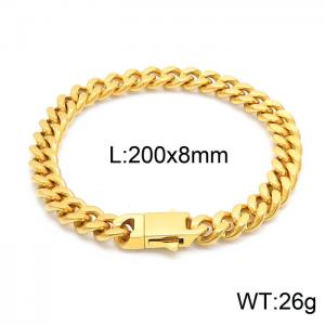 Stainless Steel Gold-plating Bracelet - KB148901-Z