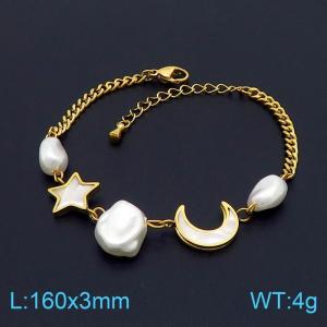 Stainless Steel Gold-plating Bracelet - KB149042-HM