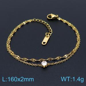 Stainless Steel Stone Bracelet - KB149089-KLX