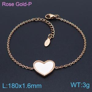 Stainless Steel Rose Gold-plating Bracelet - KB149093-KLX