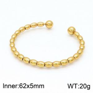 Stainless Steel Gold-plating Bangle - KB149138-WH