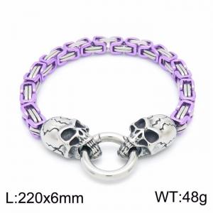 Stainless Skull Bracelet - KB149177-Z