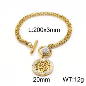 Stainless Steel Stone Bracelet - KB149313-Z