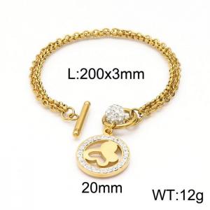 Stainless Steel Stone Bracelet - KB149314-Z