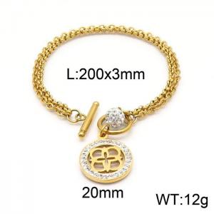 Stainless Steel Stone Bracelet - KB149315-Z