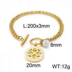 Stainless Steel Stone Bracelet - KB149316-Z