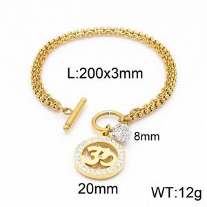 Stainless Steel Stone Bracelet - KB149317-Z