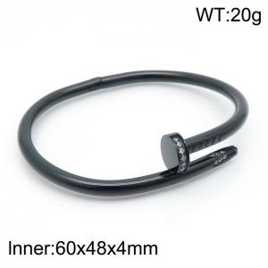 Stainless Steel Black-plating Bangle - KB149386-YH